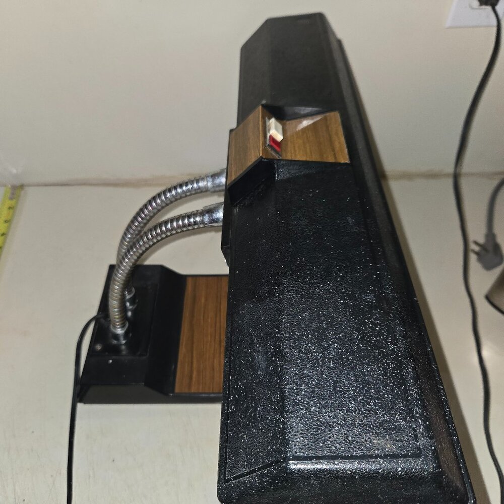 Vintage Electric Gooseneck Industrial Portable Desk Lamp Florescent Dual Bulb